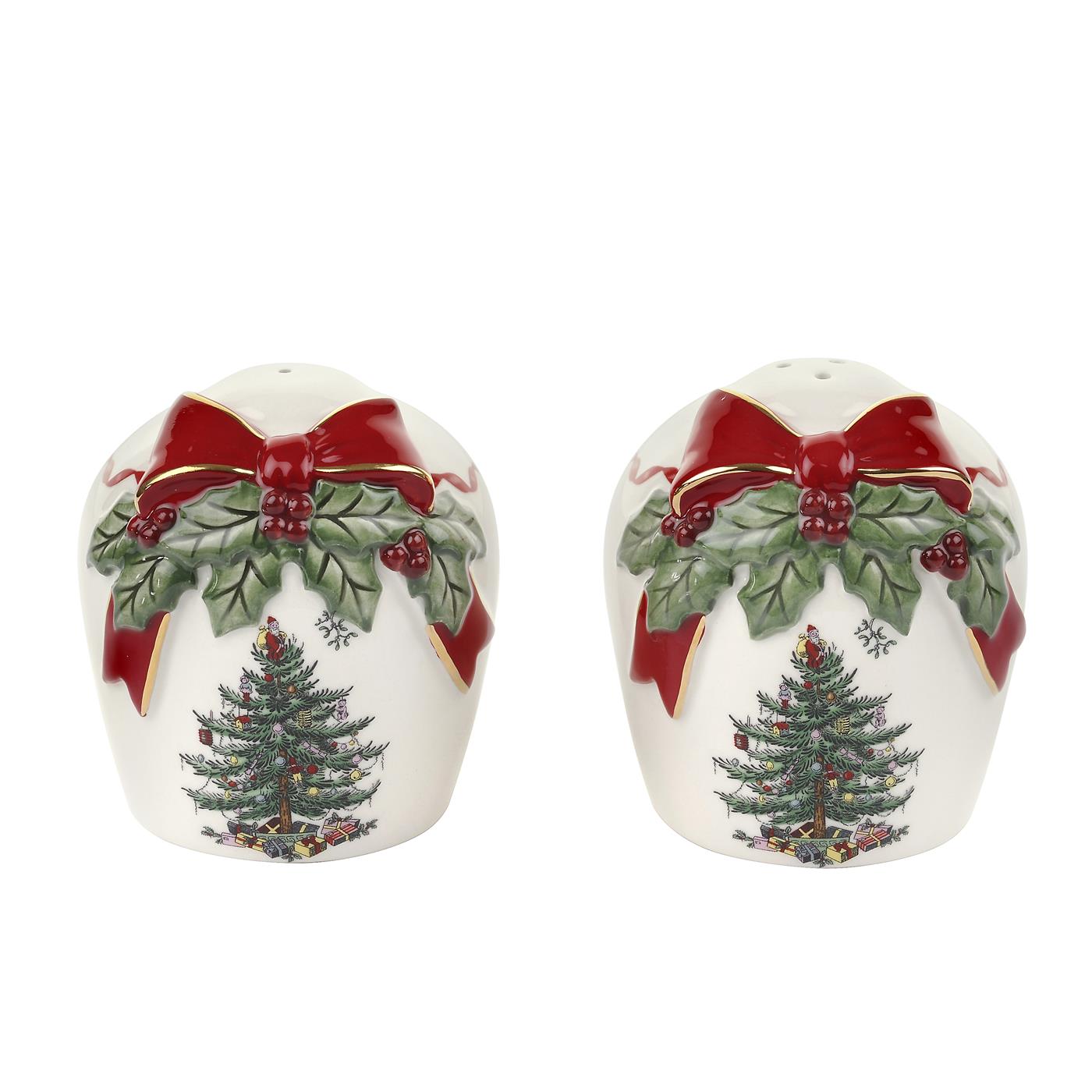 Christmas Tree Ribbons Salt & Pepper Set image number null